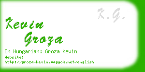 kevin groza business card